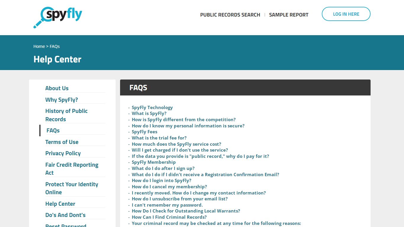 FAQs About Spyfly Background Checks Public Information and Arrest Records